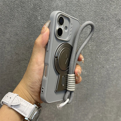 Magnetic fold stand wrist strap matte case - product image