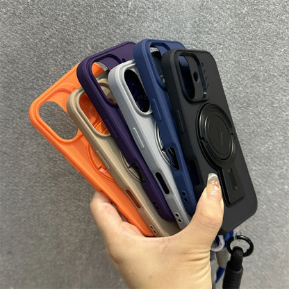 Magnetic fold stand wrist strap matte case - product image