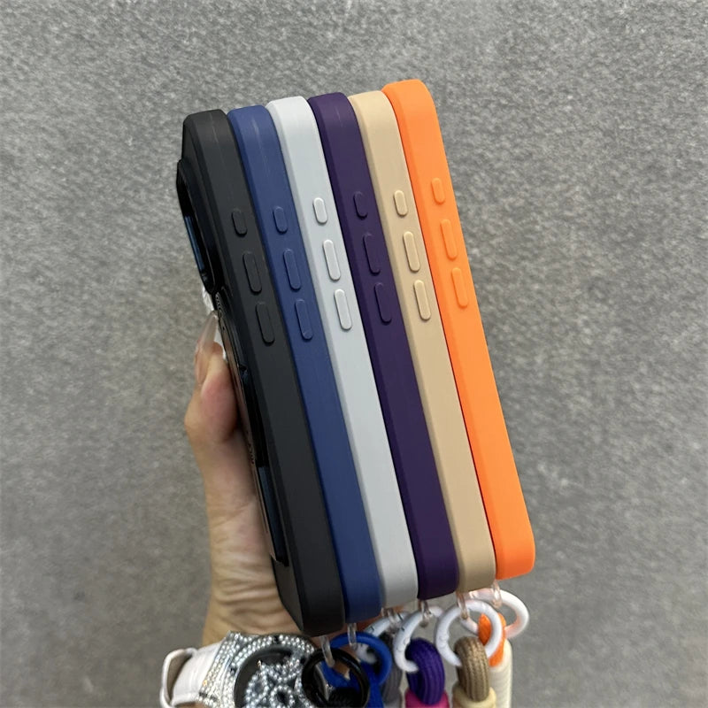 Magnetic fold stand wrist strap matte case - product image