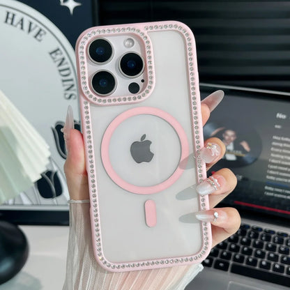 Magnetic glitter diamond clear rhinestone case - product image