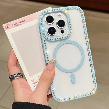 Magnetic glitter rhinestone hard cover - product image