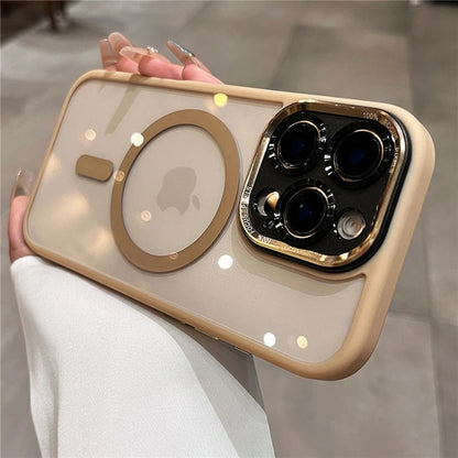 Magnetic metal lens protection phone case - product image