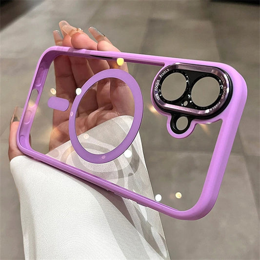 Magnetic metal lens protection phone case - product image