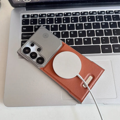 Magnetic pu leather aromatherapy wireless charging case samsung - product image