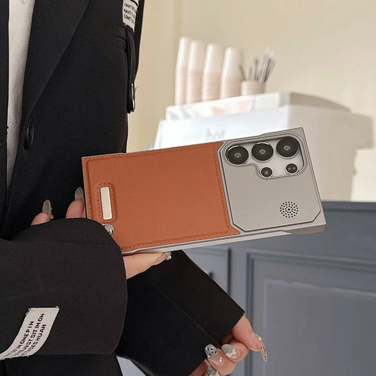 Magnetic pu leather aromatherapy wireless charging case samsung - product image