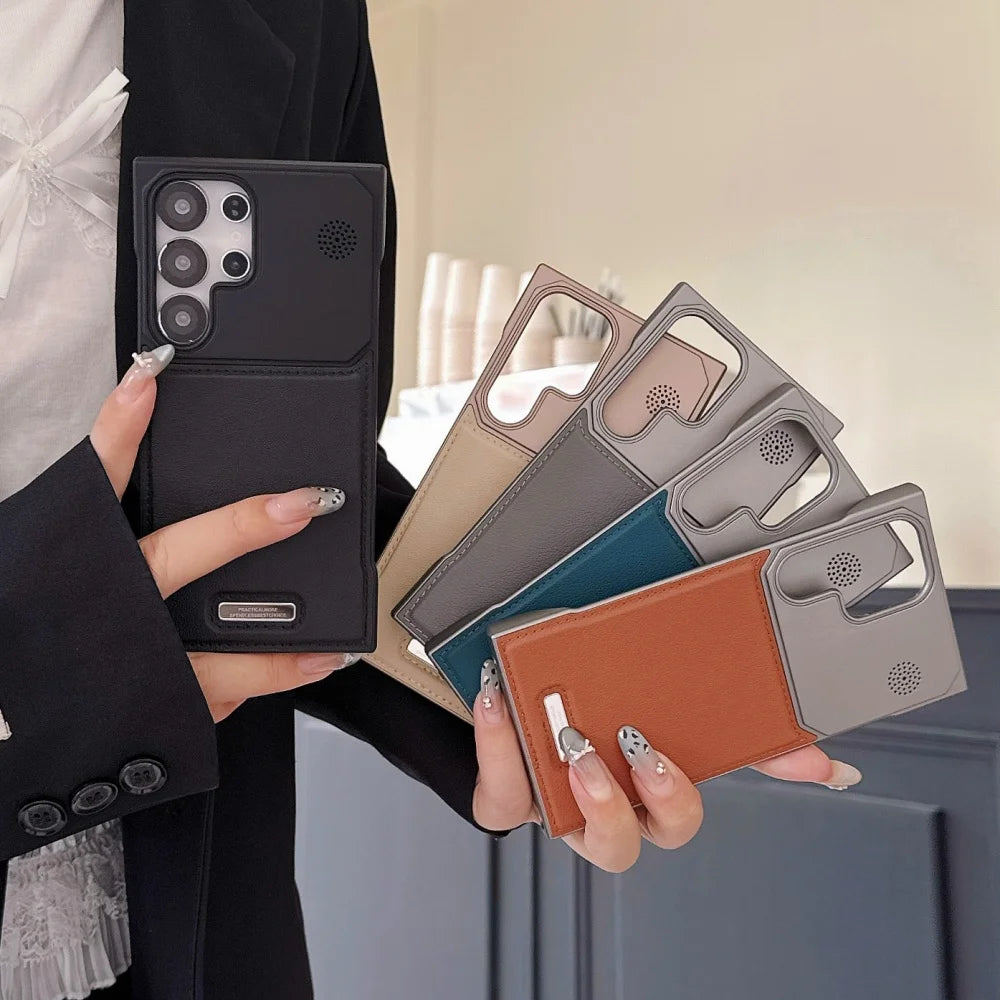 Magnetic pu leather aromatherapy wireless charging case samsung - product image