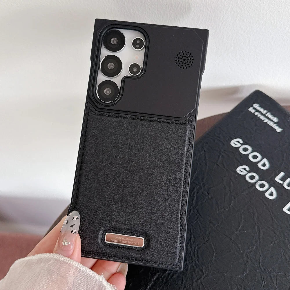 Magnetic pu leather aromatherapy wireless charging case samsung - product image