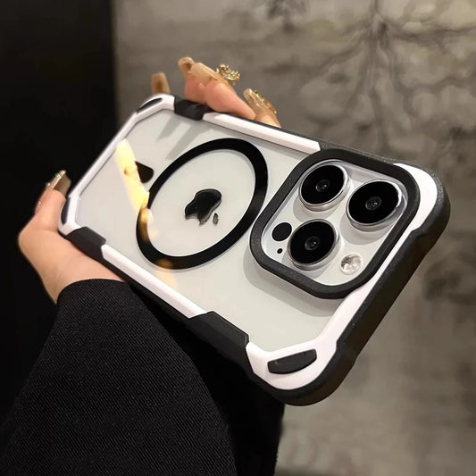 Magnetic shockproof transparent acrylic armor case - product image