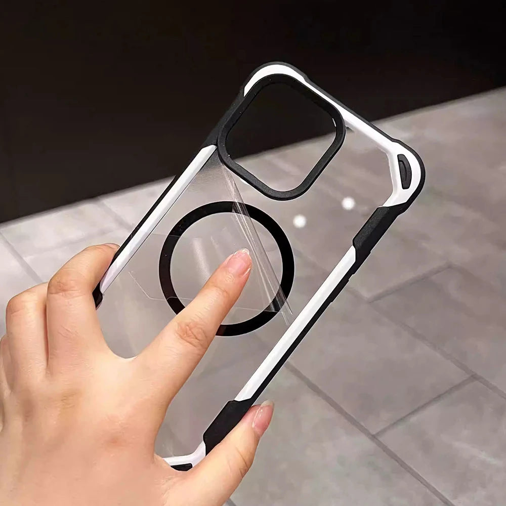 Magnetic shockproof transparent acrylic armor case - product image