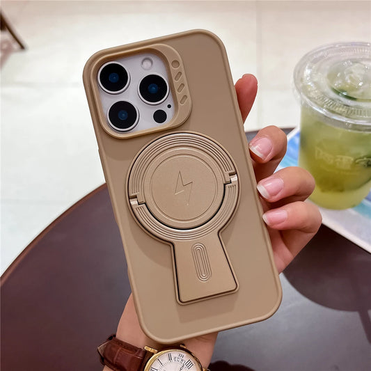 Magnetic stand holder matte silicone case - product image