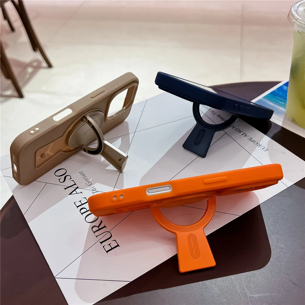 Magnetic stand holder matte silicone case - product image