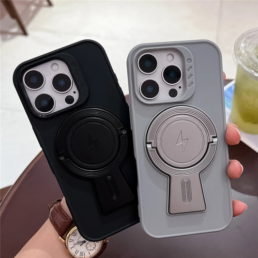 Magnetic stand holder matte silicone case - product image