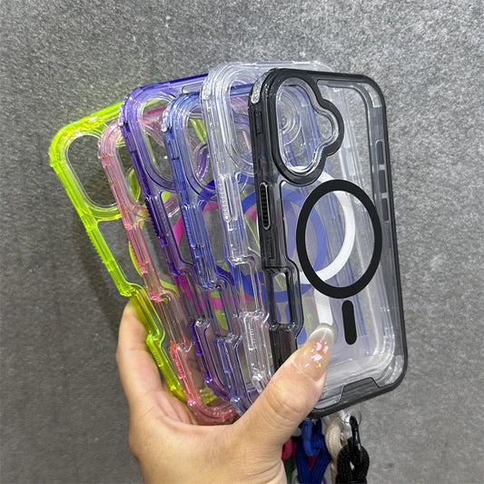 Magnetic transparent wrist strap candy armor case - product image