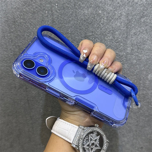 Magnetic transparent wrist strap candy armor case - product image