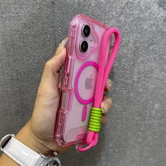 Magnetic transparent wrist strap candy armor case - product image
