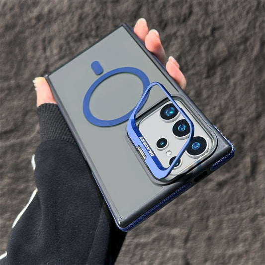 Magnetic wireless charging fold lens stand holder case - product image