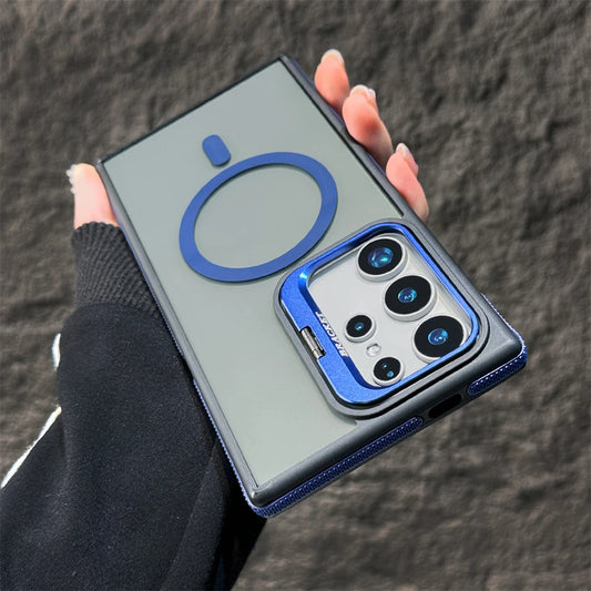 Magnetic wireless charging fold lens stand holder case - product image