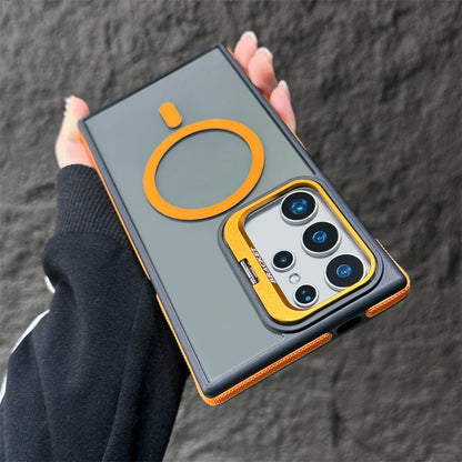 Magnetic wireless charging fold lens stand holder case - product image