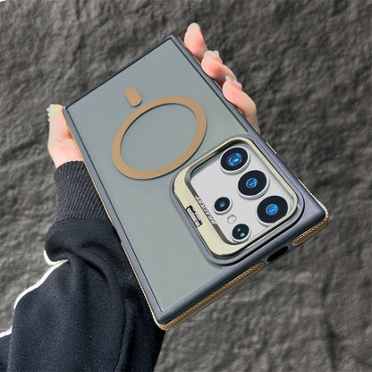 Magnetic wireless charging fold lens stand holder case - product image