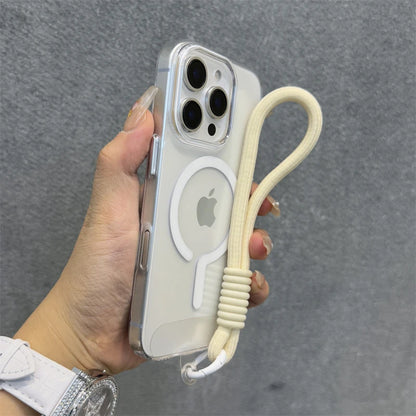 Magnetic wrist strap lanyard transparent shockproof case - product image