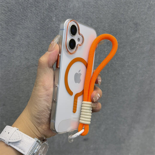 Magnetic wrist strap lanyard transparent shockproof case - product image