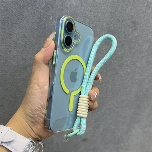Magnetic wrist strap lanyard transparent shockproof case - product image