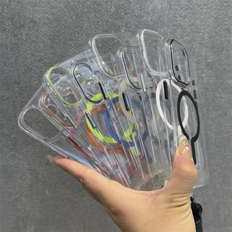 Magnetic wrist strap lanyard transparent shockproof case - product image