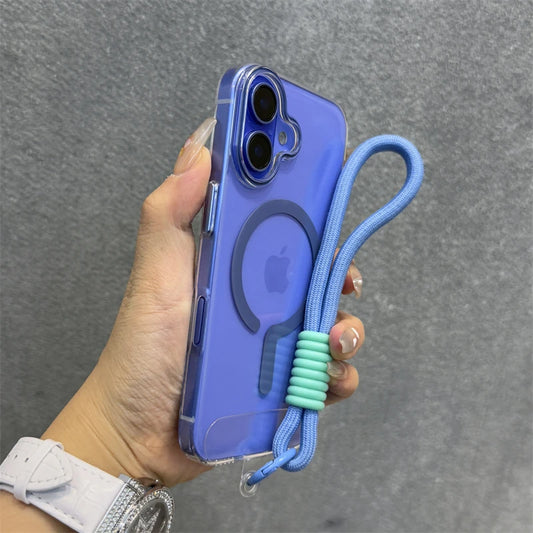 Magnetic wrist strap lanyard transparent shockproof case - product image