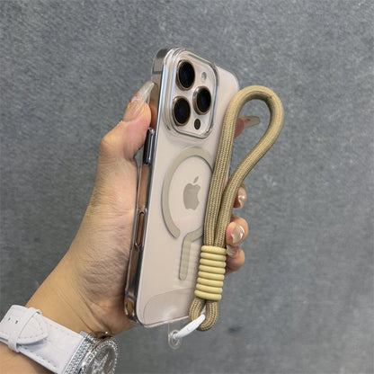 Magnetic wrist strap lanyard transparent shockproof case - product image