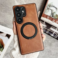 Magsafe Magnetic Stand Holder Leather Wireless Charging Case