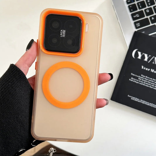 Matte clear magnetic wireless charging bumper case - product image