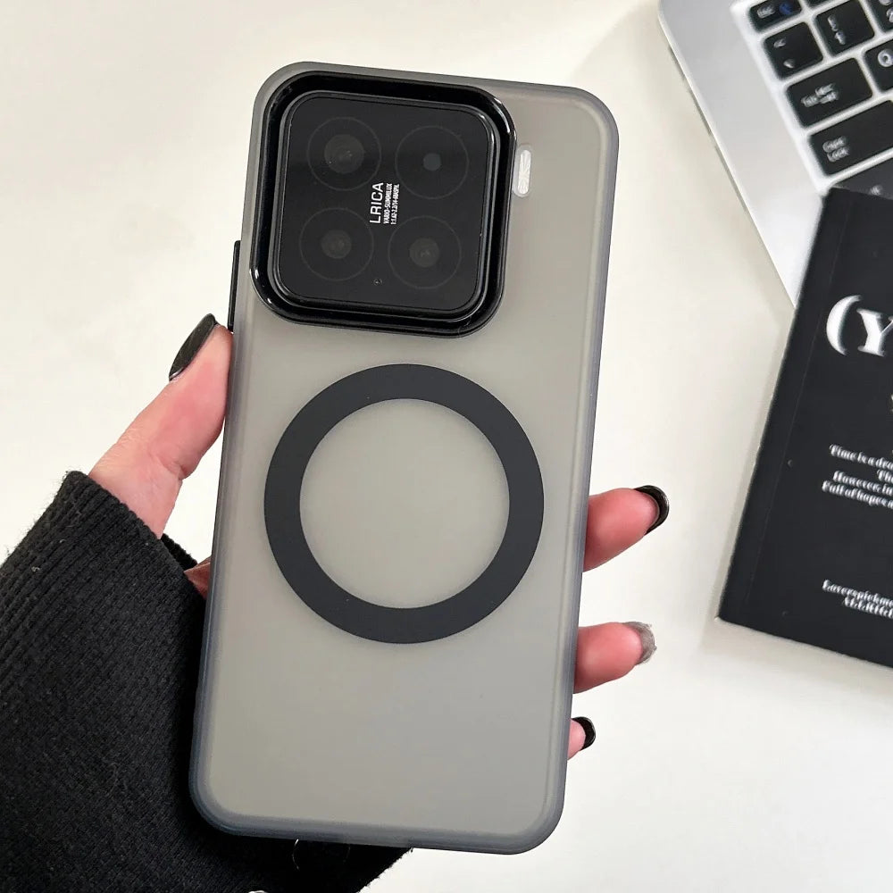 Matte clear magnetic wireless charging bumper case - product image