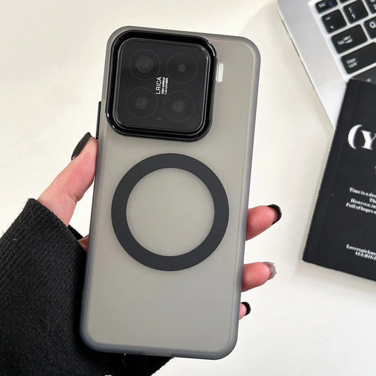 Matte clear magnetic wireless charging bumper case - product image