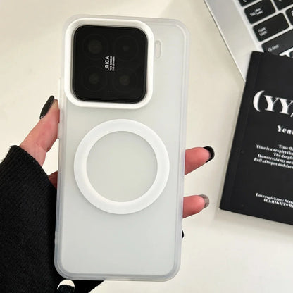 Matte clear magnetic wireless charging bumper case - product image