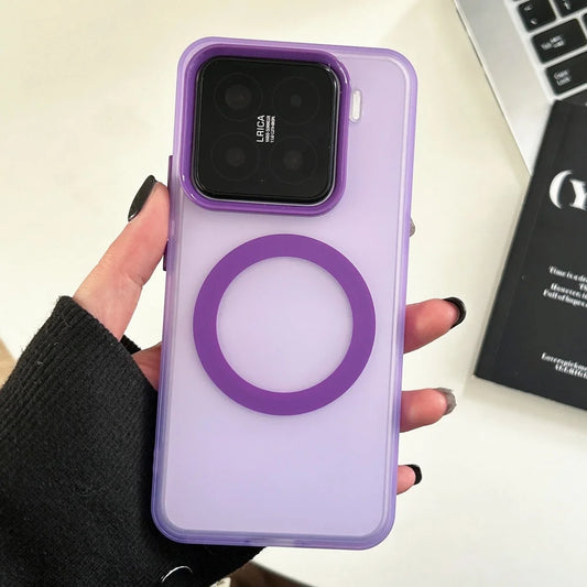 Matte clear magnetic wireless charging bumper case - product image