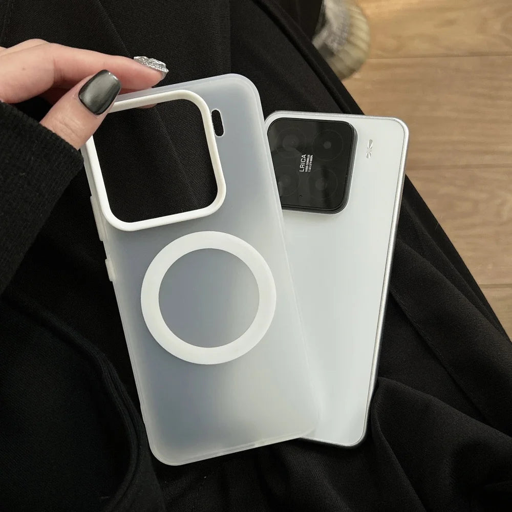 Matte clear magnetic wireless charging bumper case - product image