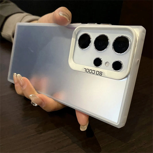 Matte gradient laser shockproof hard bumper phone case samsung - product image