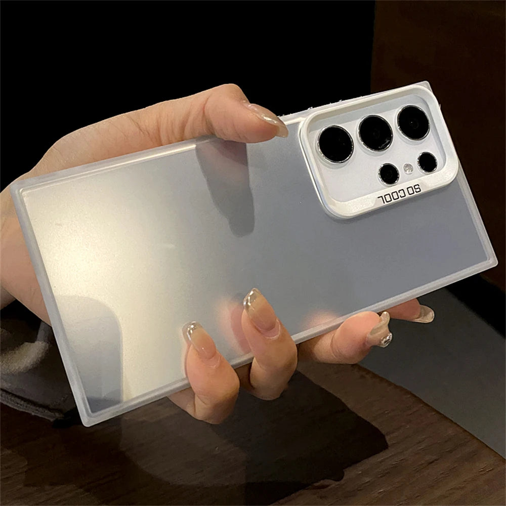 Matte gradient laser shockproof hard bumper phone case samsung - product image