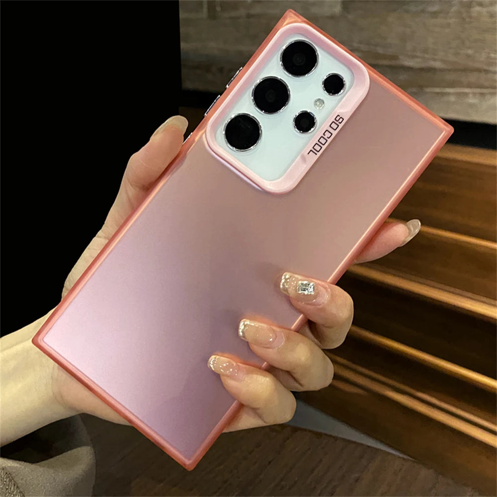 Matte gradient laser shockproof hard bumper phone case samsung - product image