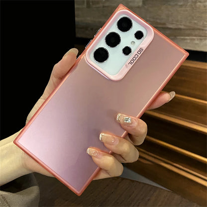 Matte gradient laser shockproof hard bumper phone case samsung - product image