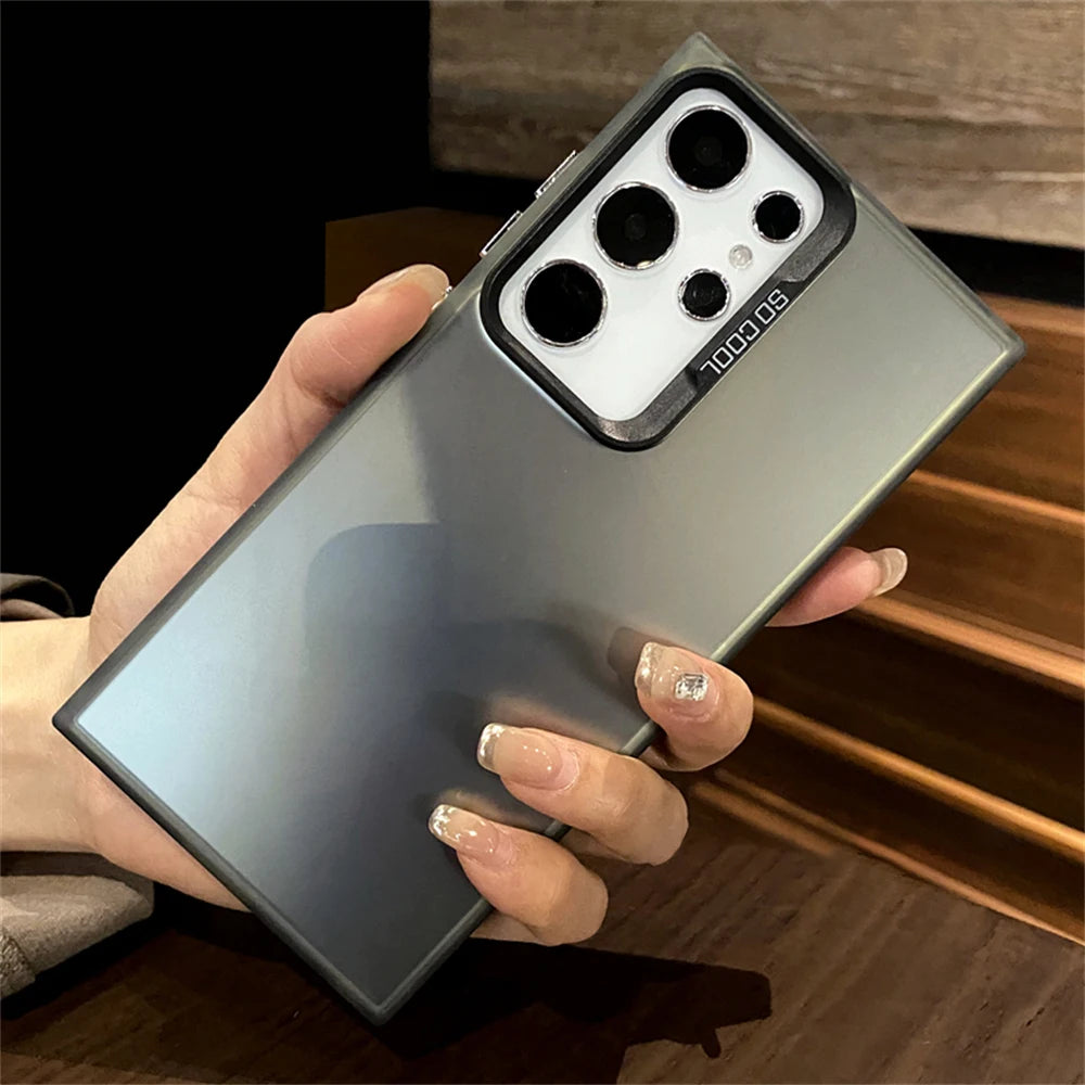 Matte gradient laser shockproof hard bumper phone case samsung - product image