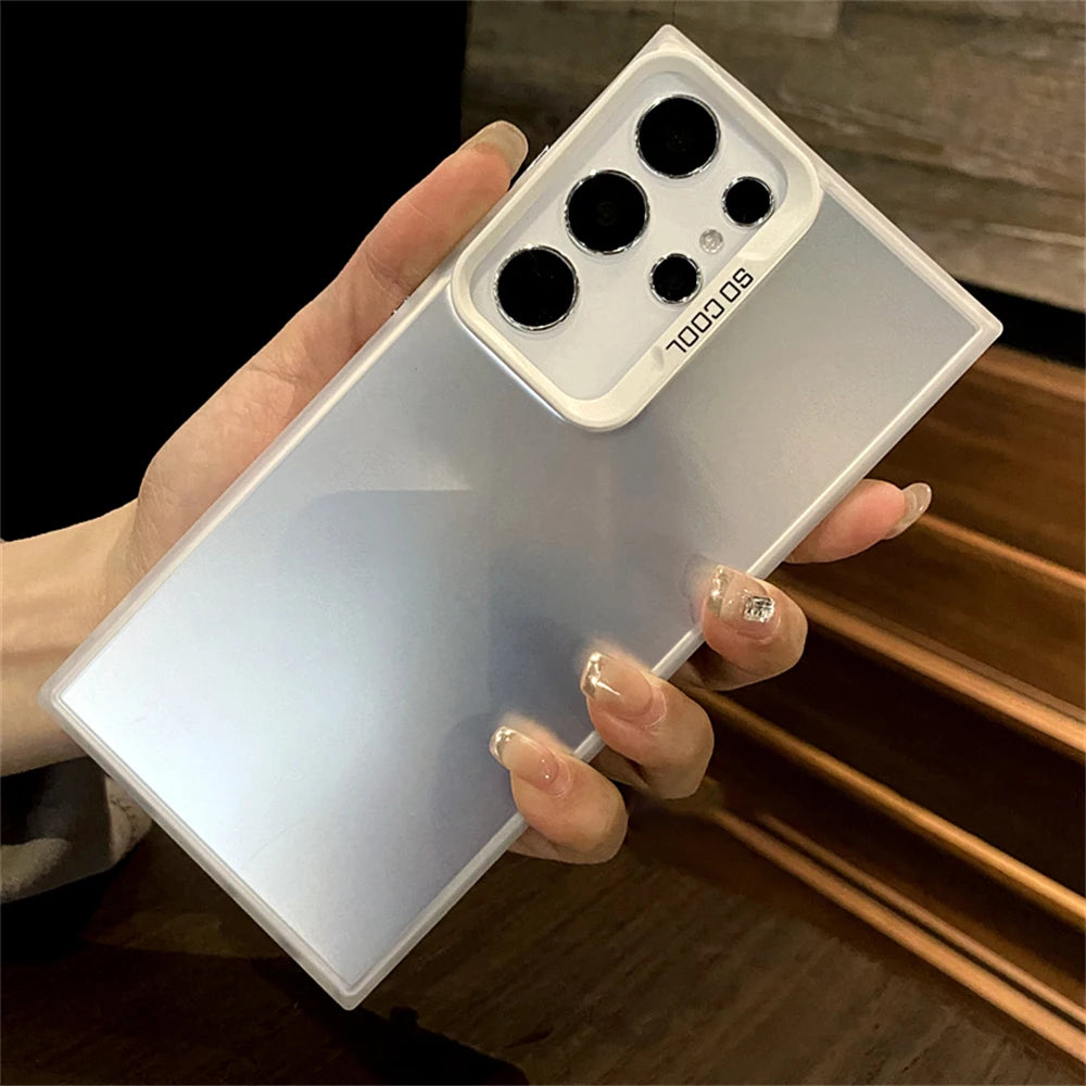 Matte gradient laser shockproof hard bumper phone case samsung - product image