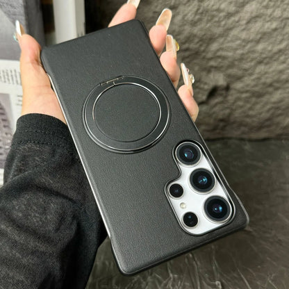 Matte leather magnetic stand holder case - product image