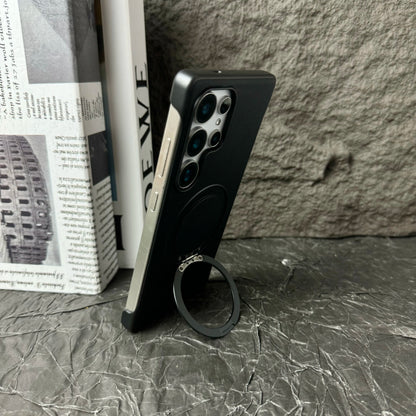 Matte leather magnetic stand holder case - product image