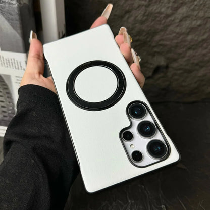 Matte leather magnetic stand holder case - product image