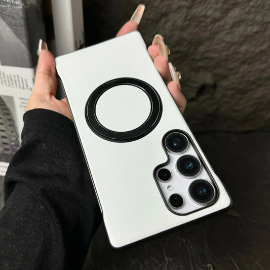 Matte leather magnetic stand holder case - product image