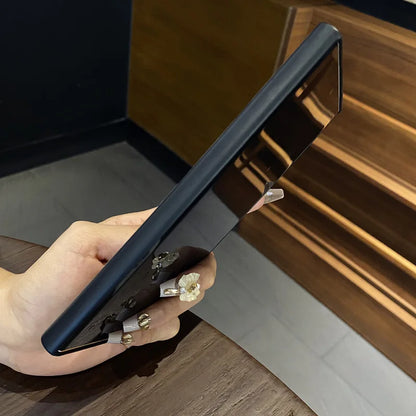 Matte leather magnetic stand holder phone case - product image