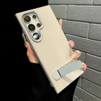 Matte Leather Magnetic Stand Shockproof Bumper Case Samsung