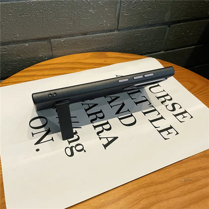 Matte leather magnetic stand shockproof bumper case samsung - product image