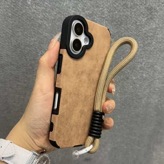 Matte leather magnetic wrist strap camera protection case - product image